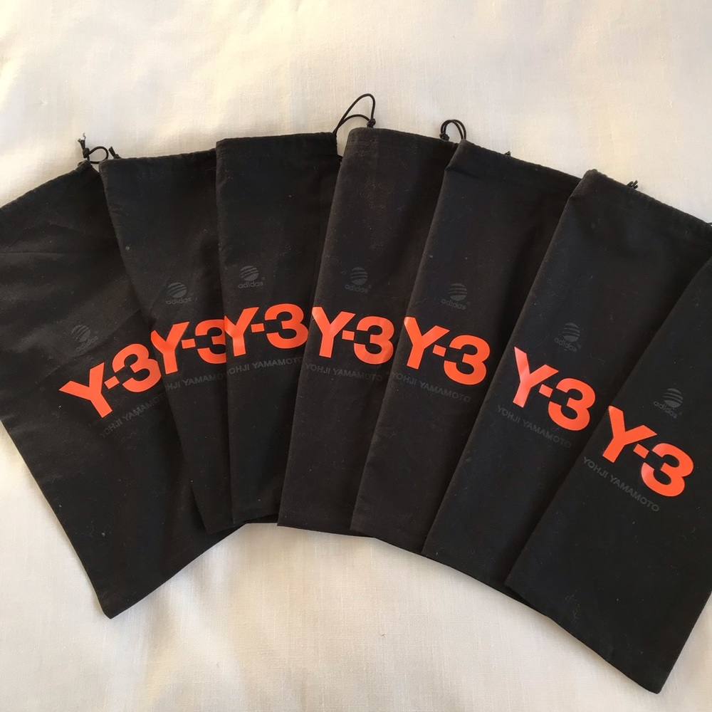 Y-3 Yoshji Yamamoto Adidas drawstring cotton dust bag orange brand logo …